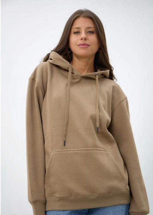 POLERON CANGURO OVERSIZE CAMEL
